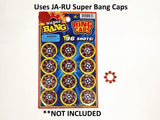 Packaging of Super Bang ring caps with 96 shots on a white background