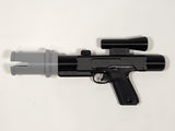 Side view of Brick Blaster with PIN-2 Muzzle installed on white background
