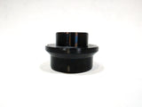A black plastic stud piece, shown from a front-facing perspective on a clean white background.