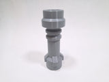 A gray 3D-printed saber hilt piece, shown on a plain white background.