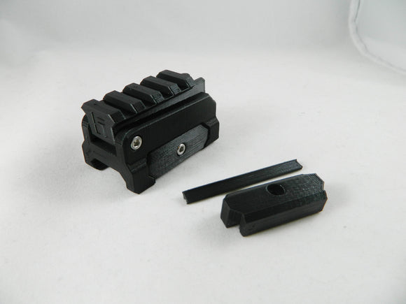 Universal Adjustable Picatinny Rail Sight Riser for Nerf Blasters