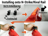 Universal Adjustable Picatinny Rail Sight Riser for Nerf Blasters