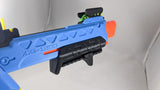 Nerf Rival Path Finder 3d printed Hybrid Picatinny Pump Grip with Finger stop and rail covers