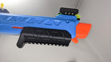 Nerf Rival Path Finder 3d printed Hybrid Picatinny Pump Grip with Finger stop and rail covers